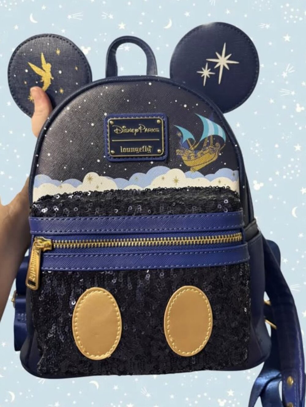 NWOT Loungefly Disney Parks Mickey Main Attraction Peter Pan's Flight Mini Backp